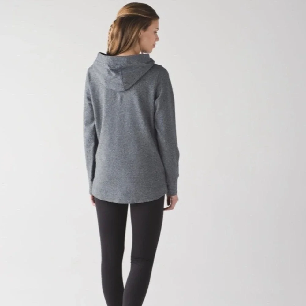 Lululemon Split Pullover Heathered Speckled Black / Black size 4‎